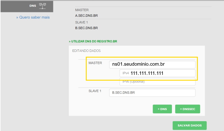 Como alterar o dns de seu site no Registro.br